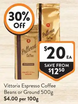 Foodworks Vittoria Espresso Coffee offer