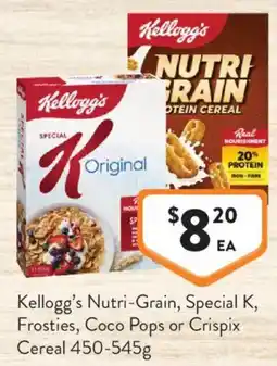 Foodworks Kellogg's Nutri-Grain, Special K offer