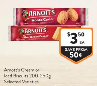 Foodworks Arnott's Cream or Iced Biscuits offer