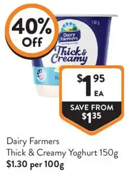 Foodworks Dairy Farmers Thick & Creamy Yoghurt offer