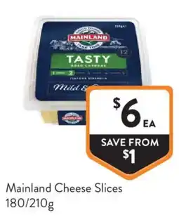 Foodworks Mainland Cheese Slices offer