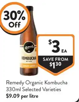 Foodworks Remedy Organic Kombucha offer