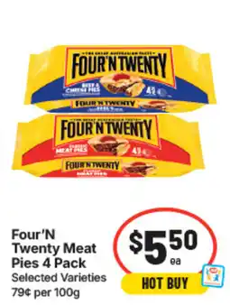 IGA Four N Twenty Meat Pies offer