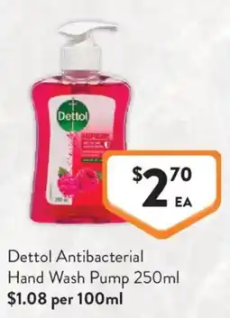 Foodworks Dettol Antibacterial Hand Wash Pump offer
