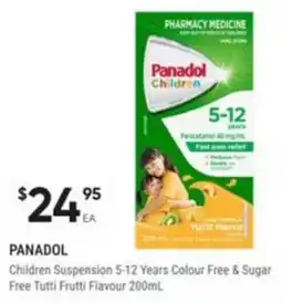 Healthy Life Panadol Children Suspension 5-12 Years Colour Free & Sugar Free Tutti Frutti Flavour offer