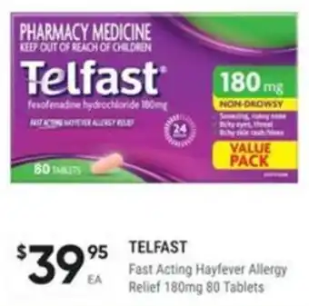 Healthy Life Telfast Fast Acting Hayfever Allergy Relief offer