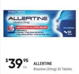 Healthy Life Allertine Bilastine (20mg) 50 Tablets offer