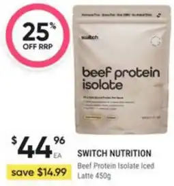 Healthy Life Switch Nutrition Beef Protein Isolate Iced Latte offer