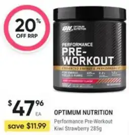 Healthy Life Optimum Nutrition Performance Pre-Workout offer