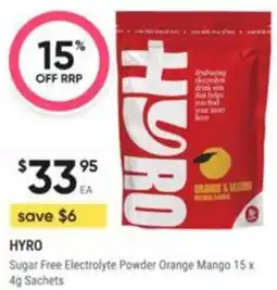Healthy Life HYRO Sugar Free Electrolyte Powder Orange Mango offer