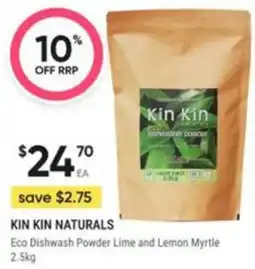 Healthy Life Kin Kin Naturals Eco Dishwash Powder Lime and Lemon Myrtle offer