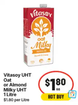 IGA Vitasoy UHT Oat or Almond Milky UHT offer