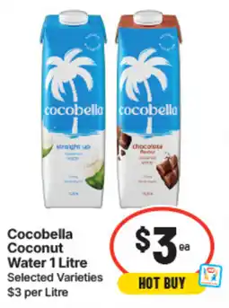 IGA Cocobella Coconut Water 1 Litre Selected Varieties offer