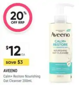 Healthy Life Aveeno Calm+ Restore Nourishing Oat Cleanser offer