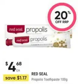 Healthy Life Red Seal Propolis Toothpaste offer