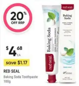 Healthy Life Red Seal Baking Soda Toothpaste offer