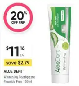 Healthy Life Aloe Dent Whitening Toothpaste offer