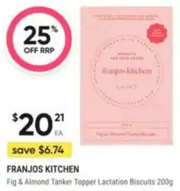 Healthy Life Franjos Kitchen Fig & Almond Tanker Topper Lactation Biscuits offer