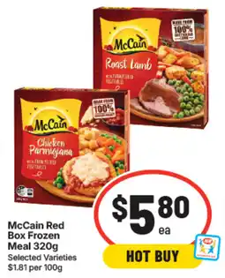 IGA McCain Red Box Frozen Meal offer