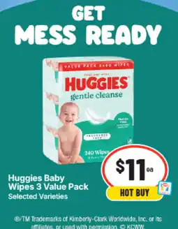 IGA Huggies Baby Wipes 3 Value Pack offer