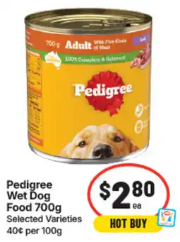 IGA Pedigree Wet Dog Food 700g offer