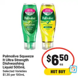 IGA Palmolive Squeeze It Ultra Strength Dishwashing Liquid offer