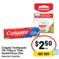 IGA Colgate Toothpaste or Total Dental Floss offer
