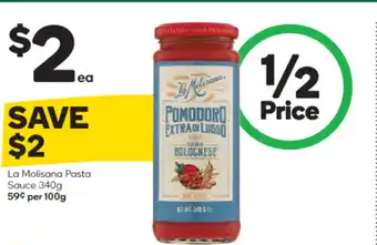 Woolworths La Molisana Pasta Sauce offer