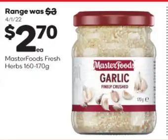 Woolworths MasterFoods Fresh Herbs offer