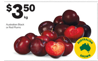 Woolworths Australian Black or Red Plums offer