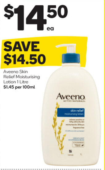 Woolworths Aveeno Skin Relief Moisturising Lotion 1 Litre offer