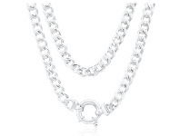 Shiels Sterling Silver Hollow Curb Boltring Chain 45cm offer