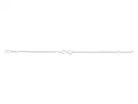 Sterling Silver Fancy Infinity Bracelet 19cm