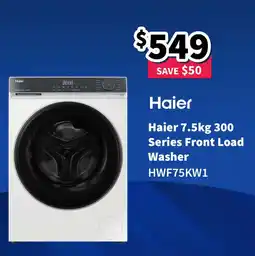 Bi-Rite Haier 7.5kg 300 Series Front Load Washer offer