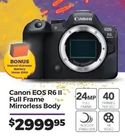 Teds Cameras Canon EOS R6 II Full Frame Mirrorless Body offer