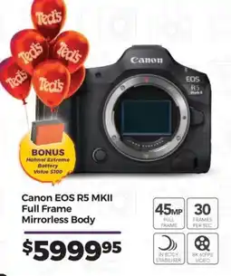 Teds Cameras Canon EOS R5 MKII Full Frame Mirrorless Body offer