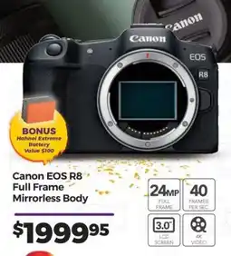 Teds Cameras Canon EOS R8 Full Frame Mirrorless Body offer