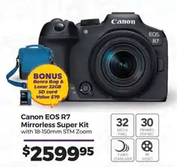 Teds Cameras Canon EOS R7 Mirrorless Super Kit with 18-150mm STM Zoom offer