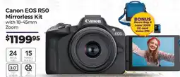 Teds Cameras Canon EOS R50 Mirrorless Kit with 18-45mm Zoom offer