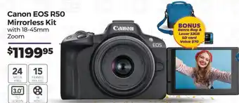 Teds Cameras Canon EOS R50 Mirrorless Kit with 18-45mm Zoom offer