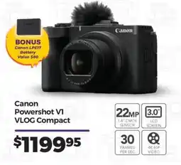Teds Cameras Canon Powershot V1 VLOG Compact offer