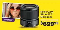 Teds Cameras Nikkor Z DX 35mm F1.7 Micro Lens offer