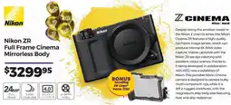 Teds Cameras Nikon ZR Full Frame Cinema Mirrorless Body offer