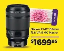 Teds Cameras Nikkor Z MC 105mm f2.8 VR S MC Macro offer