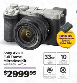 Teds Cameras Sony A7C II Full Frame Mirrorless Kit with 28-60mm Zoom offer