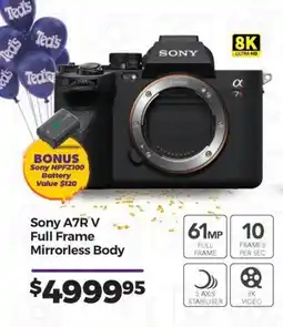 Teds Cameras Sony A7R V Full Frame Mirrorless Body offer