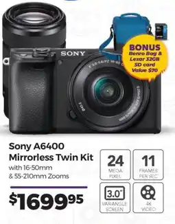Teds Cameras Sony A6400 Mirrorless Twin Kit offer