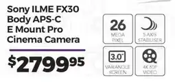 Teds Cameras Sony ILME FX30 Body APS-C E Mount Pro Cinema Camera offer