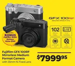 Teds Cameras Fujifilm GFX 100RF Mirrorless Medium Format Camera offer