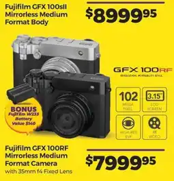 Teds Cameras Fujifilm GFX 100RF Mirrorless Medium Format Camera with 35mm f4 Fixed Lens offer